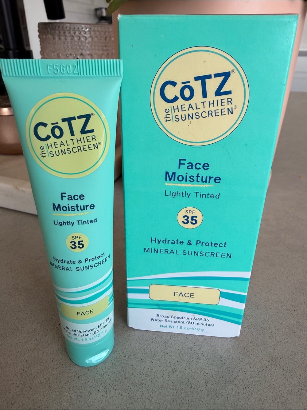 CoTZ Face Moisture Lightly Tinted SPF 35 Sunscreen - Hydrate & Protect - Picture 2 of 6